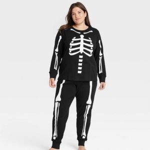 Hyde & Eek Skeleton Pajamas Set 3X Halloween Pajamas